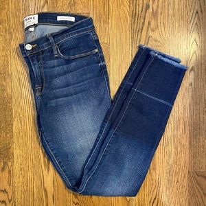 FRAME Le Skinny de Jeanne Raw Hem Dip Dyed